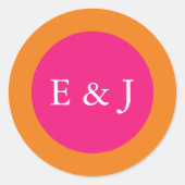Vibrant Sunrise Minimalist Mix & Match Weddenschap Ronde Sticker (Voorkant)