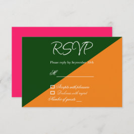 Vibrant Sunrise Minimalist Mix & Match Weddenschap RSVP Kaartje