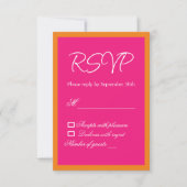 Vibrant Sunrise Minimalist Mix & Match Weddenschap RSVP Kaartje (Voorkant)