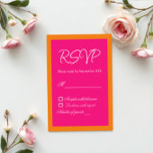 Vibrant Sunrise Minimalist Mix & Match Weddenschap RSVP Kaartje