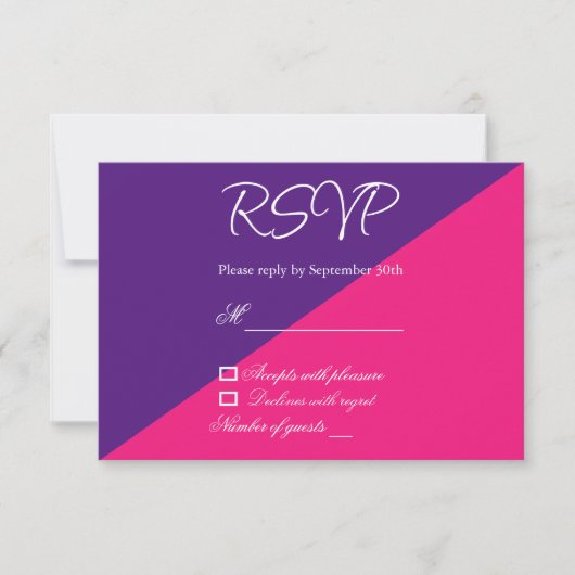 Vibrant Sunrise Minimalist Mix & Match Weddenschap RSVP Kaartje (Voorkant)