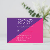 Vibrant Sunrise Minimalist Mix & Match Weddenschap RSVP Kaartje (Staand voorkant)