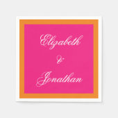 Vibrant Sunrise Minimalist Mix & Match Weddenschap Servet (Voorkant)