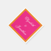 Vibrant Sunrise Minimalist Mix & Match Weddenschap Servet (Hoek)