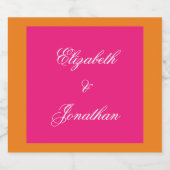 Vibrant Sunrise Minimalist Mix & Match Wedding Bier Etiket (Enkel label)