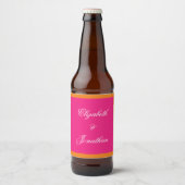 Vibrant Sunrise Minimalist Mix & Match Wedding Bier Etiket (Voorkant)