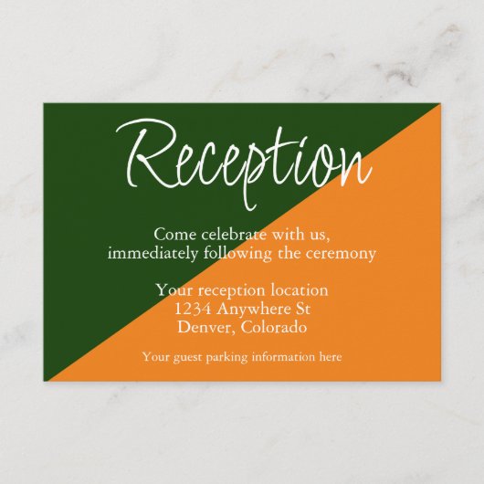 Vibrant Sunrise Mix & Match Weddenschappen Recepti Informatiekaartje (Voorkant)