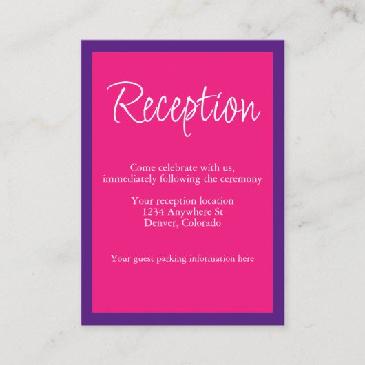 Vibrant Sunrise Mix & Match Weddenschappen Recepti Informatiekaartje (Voorkant)