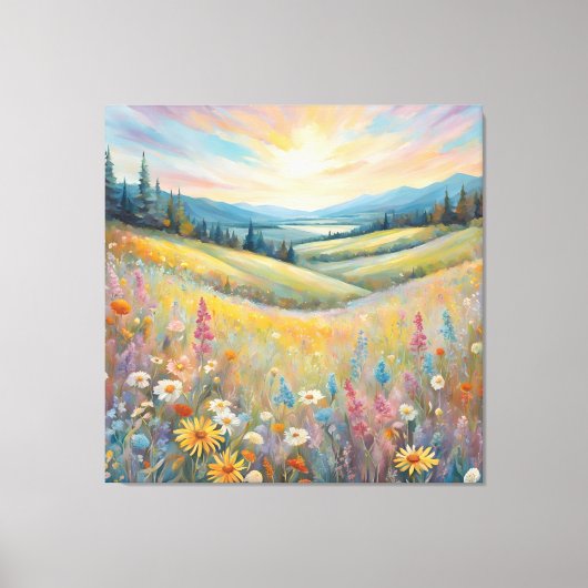 Vibrant Sunset Canvas Afdruk (Voorkant)