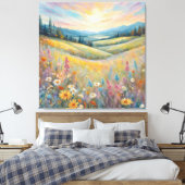 Vibrant Sunset Canvas Afdruk (Insitu (Slaapkamer))