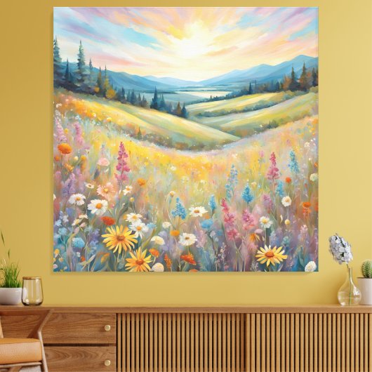 Vibrant Sunset Canvas Afdruk (Insitu (Woonkamer))