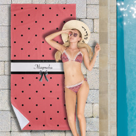 Vibrant Sunset Coral Summer Chic Beach Towel Strandlaken