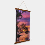 Vibrant Sunset Over Tranquil Waters Wall Art Hangend Wandkleed (Gebogen)
