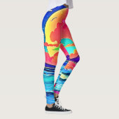 Vibrant Sunset Seascape Leggings (Rechts)