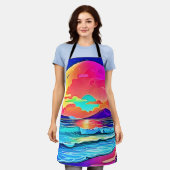 Vibrant Sunset Seascape Schort (Gedragen)