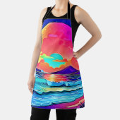 Vibrant Sunset Seascape Schort (Insitu)
