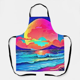 Vibrant Sunset Seascape Schort