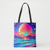 Vibrant Sunset Seascape Tote Bag (Voorkant)