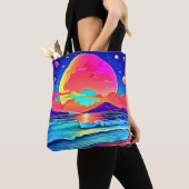 Vibrant Sunset Seascape Tote Bag (Dichtbij)