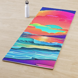 Vibrant Sunset Seascape Yogamat