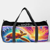 Vibrant Sunset Turtle Travel Monogram Personalize Plunjezak (Voorkant)