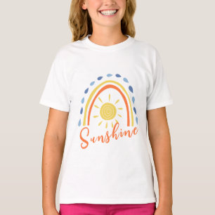 Vibrant Sunshine Rainbow T-shirt, Unieke zomer T-shirt