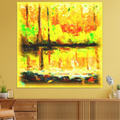 "Vibrant Swamp Forest": "Cute Painting". Bestel nu Canvas Afdruk (Insitu (Woonkamer))