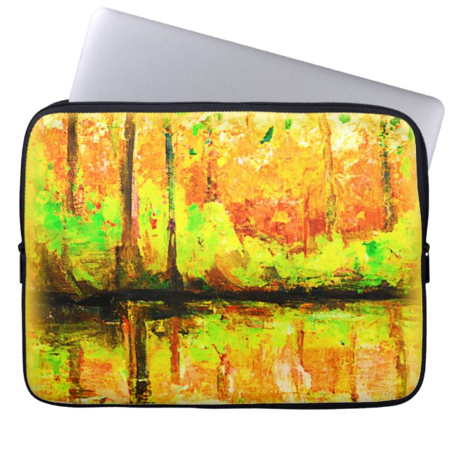 "Vibrant Swamp Forest": "Cute Painting". Bestel nu Laptop Sleeve (Voorkant)