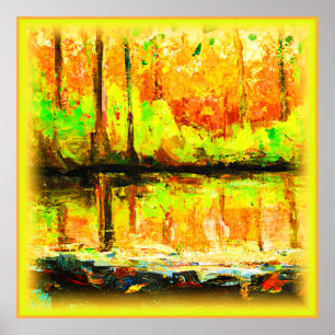 "Vibrant Swamp Forest": "Cute Painting". Bestel nu Poster