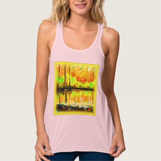 "Vibrant Swamp Forest": "Cute Painting". Bestel nu Tanktop (Voorkant)