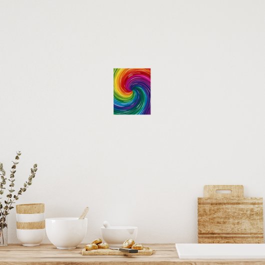Vibrant Swirl Abstracte print (Keuken)