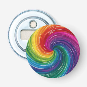 Vibrant Swirl Abstracte print Button Flesopener