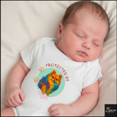 Vibrant Swirl Quilled Pomeranian dog Portrait Romper