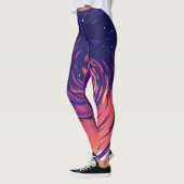 Vibrant Swirling Galaxy with Bright Center Leggings (Links)