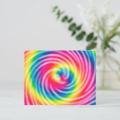 Vibrant Swirling Tie Dye Briefkaart (Staand voorkant)