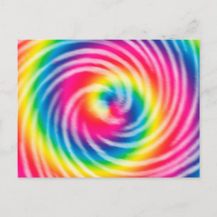 Vibrant Swirling Tie Dye Briefkaart