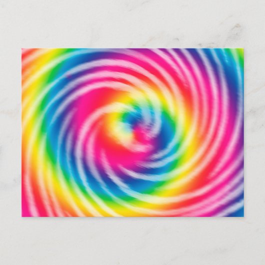 Vibrant Swirling Tie Dye Briefkaart (Voorkant)