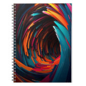 Vibrant Swirly Spiral Tunnel Notitieboek (Voorkant)
