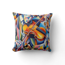 Vibrant Symphony: Abstract Violinist Art