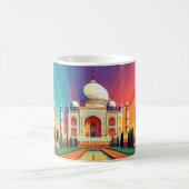 Vibrant Taj Mahal Sunrise Art Mug Koffiemok (Center)