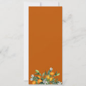 Vibrant Tangerine Citrus Oranje Green Wedding Kaart (Achterkant)