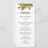 Vibrant Tangerine Citrus Oranje Green Wedding Kaart (Voorkant)