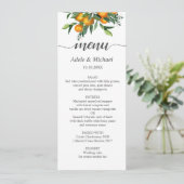 Vibrant Tangerine Citrus Oranje Green Wedding Kaart (Staand voorkant)