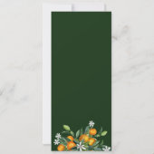 Vibrant Tangerine Citrus Oranje Green Wedding Kaart (Achterkant)