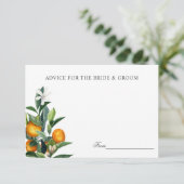 Vibrant Tangerine Citrus Weddenschap of recept Kaart (Staand voorkant)