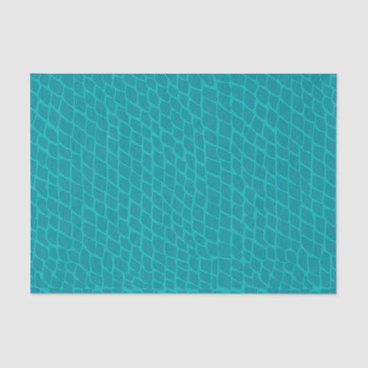 Vibrant Teal Fish Scales Mermaid Texture Decoupage Tissuepapier (Voorkant)