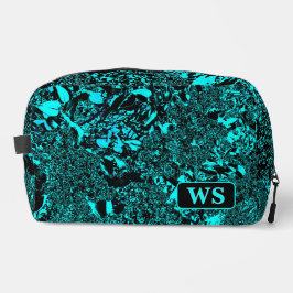 Vibrant Teal Monogram Toiletry Bag  Toilettasje