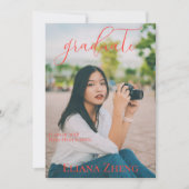 Vibrant Text and Photo Graduation Announcement (Voorkant)
