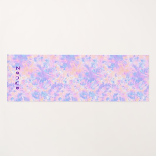 Vibrant tie kleurstof waterverf yogamat (Voorkant (horizontaal))