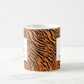 Vibrant Tiger Stripe Custom Initial Name Mug Koffiemok (Center)
